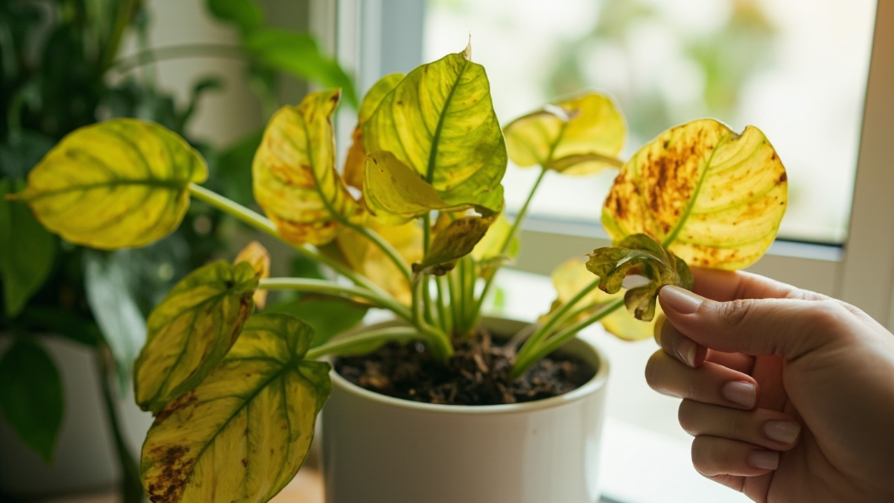 Daun Philodendron Menguning: 6 Penyebab + Cara Diagnosa dalam 30 Detik
