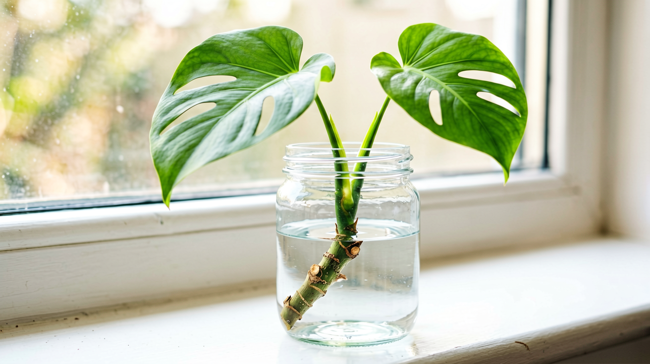 Stek monstera dari air