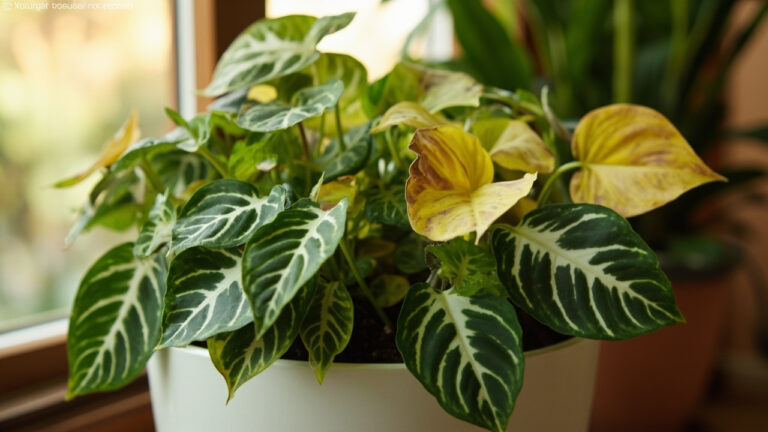 Daun Calathea Menguning: 6 Penyebab + Solusi untuk Tanaman Sensitif Ini