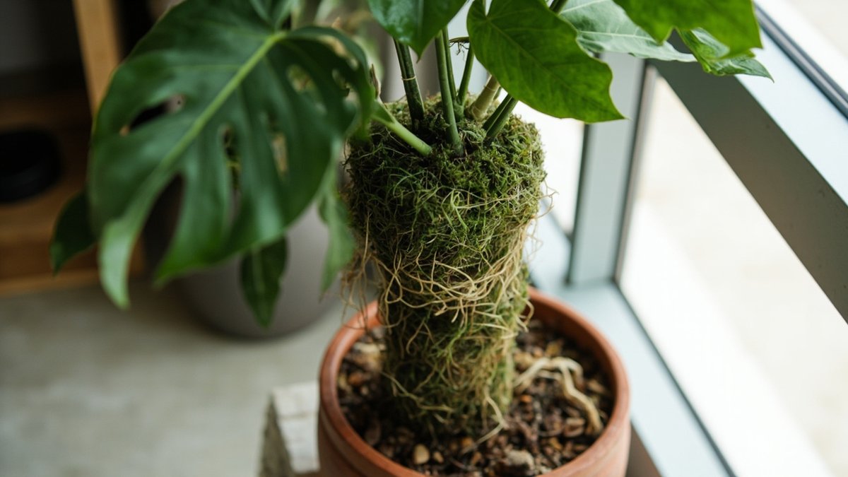 Moss Pole untuk Monstera: Cara Pasang dan Manfaatnya untuk Fenestrasi